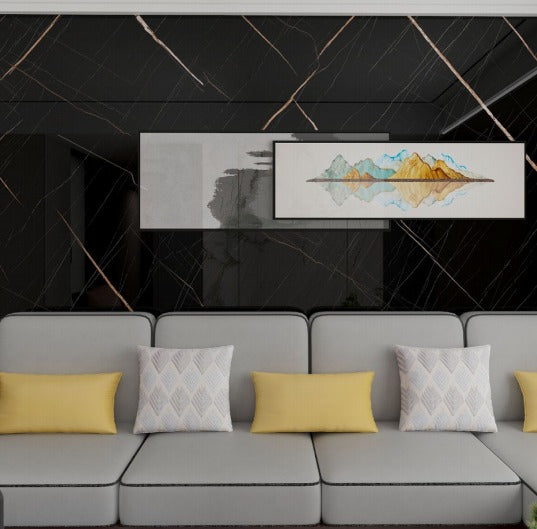 Black Coffee Marble Look PVC Wall Panel – 4x8 ft UV Coated, Waterproof & Fire Rated (32 sq. ft)