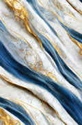 Gold Blue Wave Marble Look PVC Wall Panel – 4x8 ft UV Coated, Waterproof & Fire Rated (32 sq. ft)