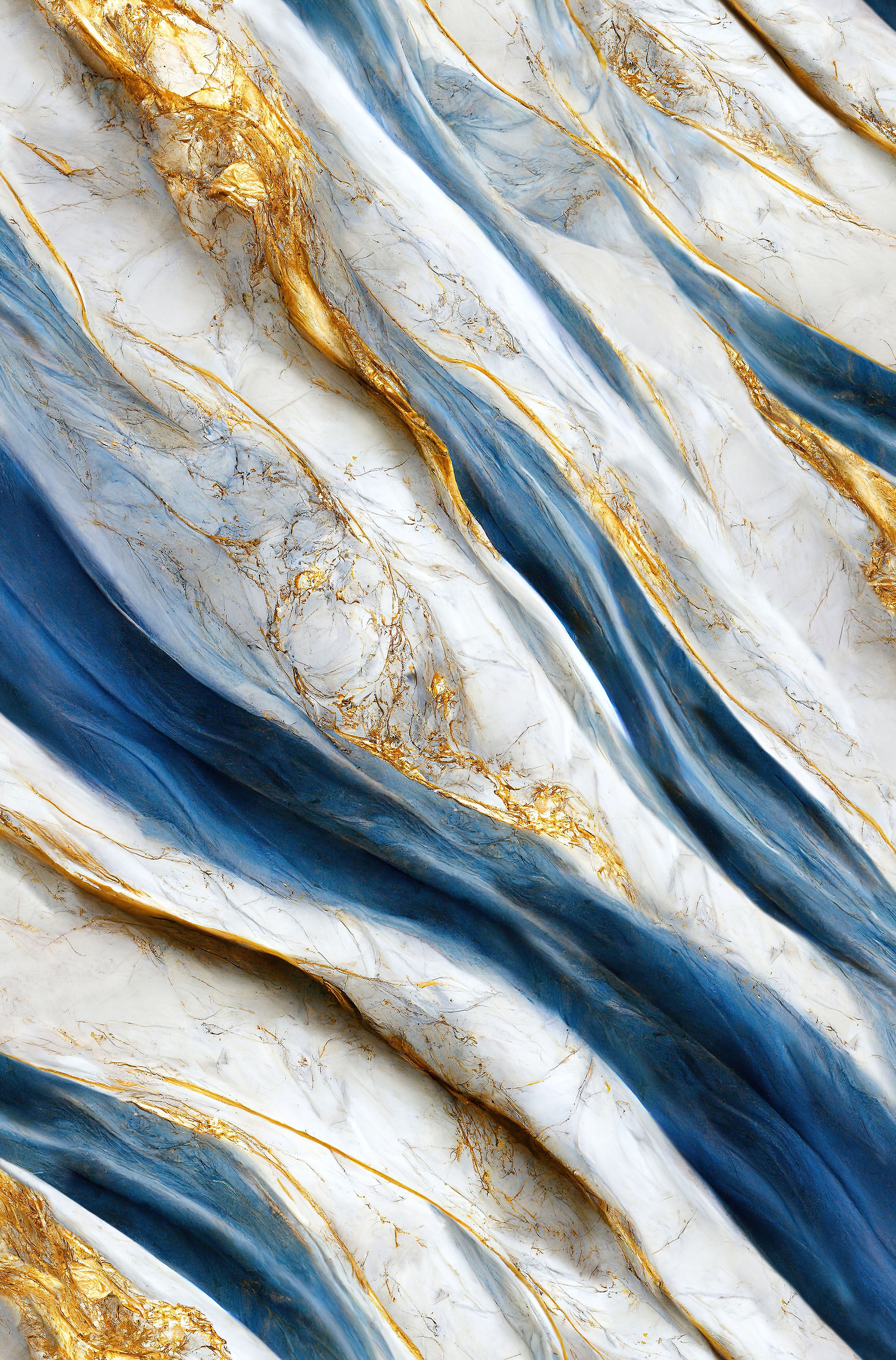 Gold Blue Wave Marble Look PVC Wall Panel – 4x8 ft UV Coated, Waterproof & Fire Rated (32 sq. ft)