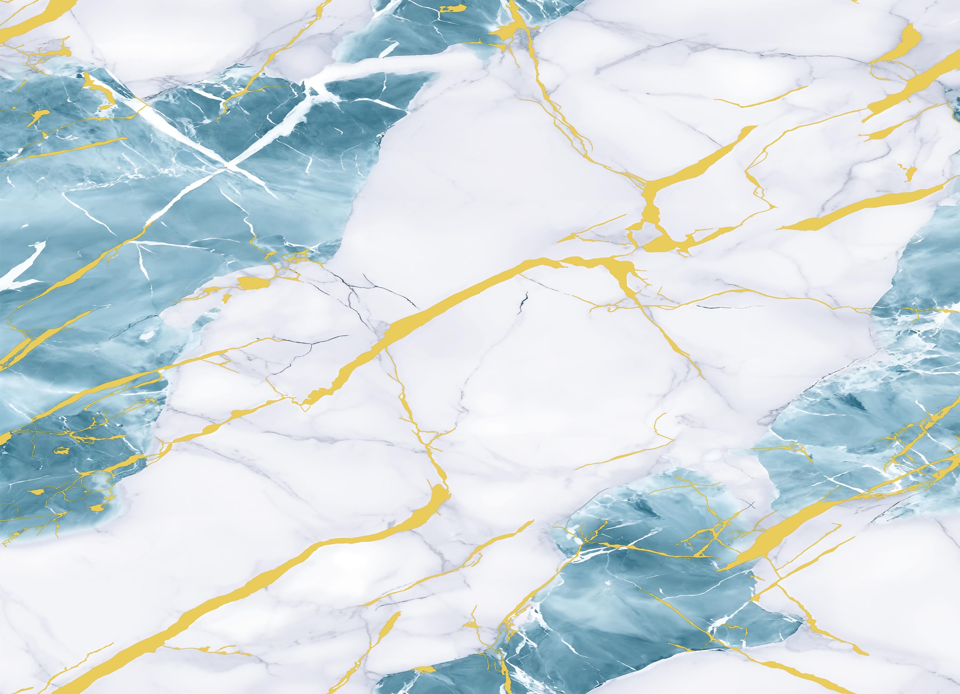 Marble pattern with blue, white, and gold colors