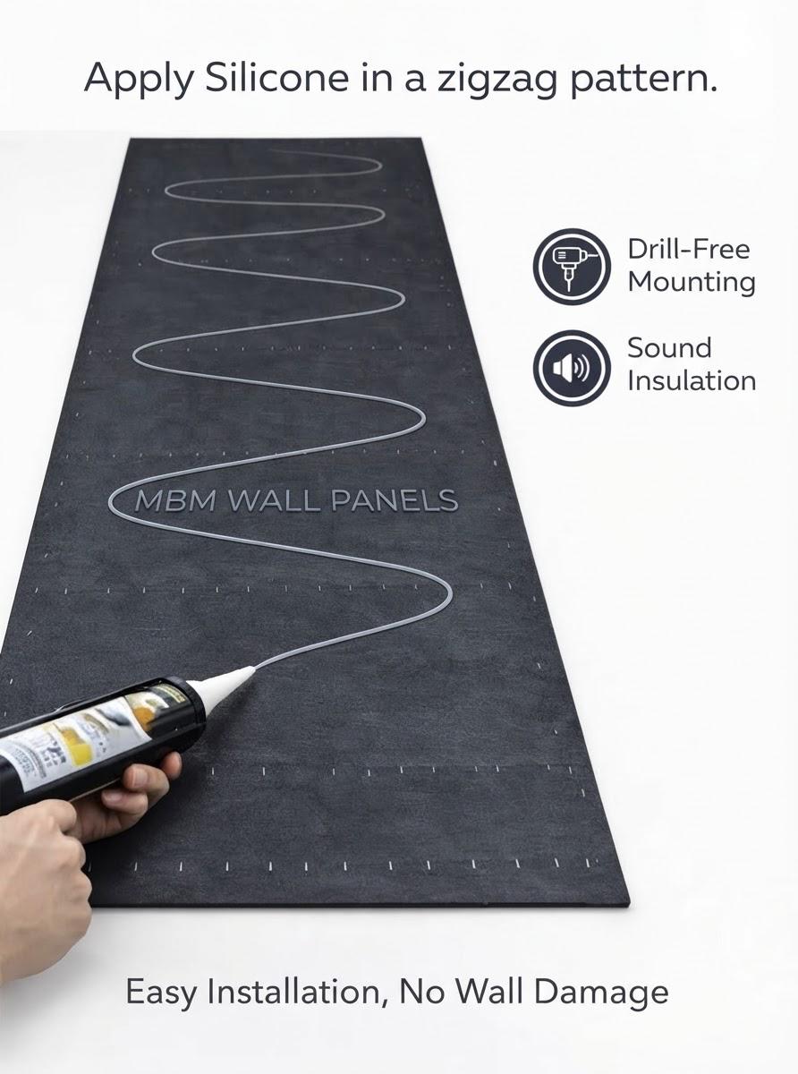 Matte Black Acoustic Wood Slat Wall Panel – Modern Decorative Acoustic Wall Panels