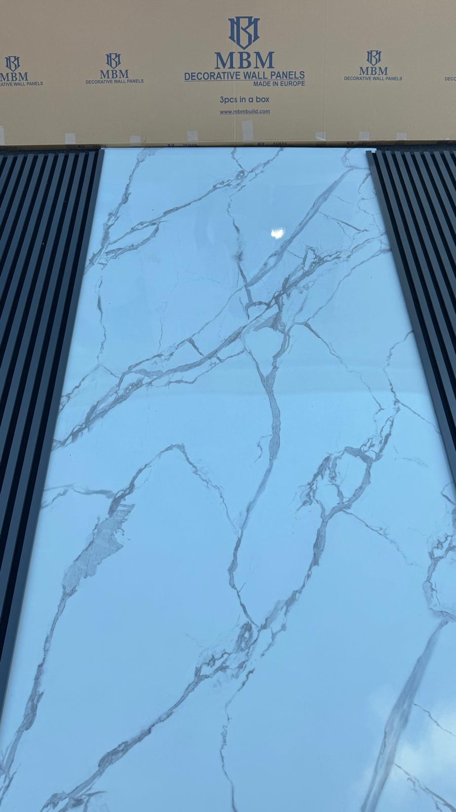 Light Grayscale Marble Look PVC Wall Panel – 4x8 ft UV Coated, Waterproof & Fire Rated (32 sq. ft) (Copy)