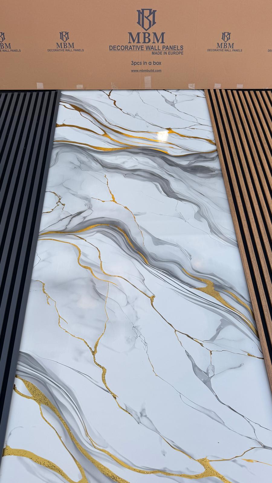 New Collection Gold  Marble Look PVC Wall Panel – 4x8 ft UV Coated, Waterproof & Fire Rated (32 sq. ft) (Copy) (Copy)