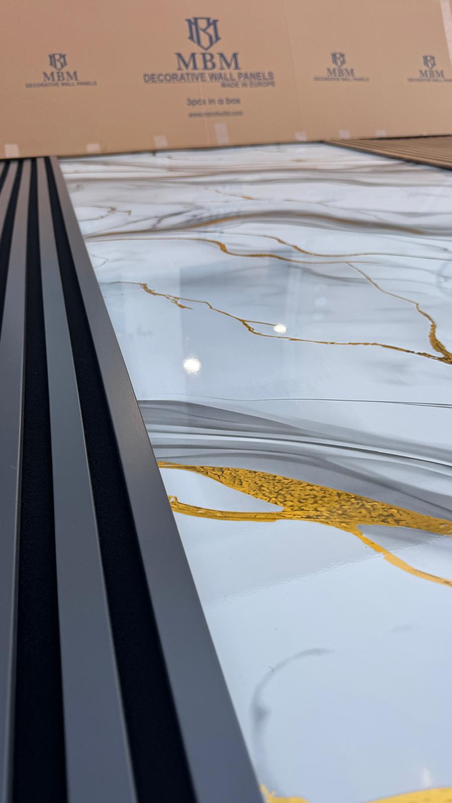 New Collection Gold  Marble Look PVC Wall Panel – 4x8 ft UV Coated, Waterproof & Fire Rated (32 sq. ft) (Copy) (Copy)
