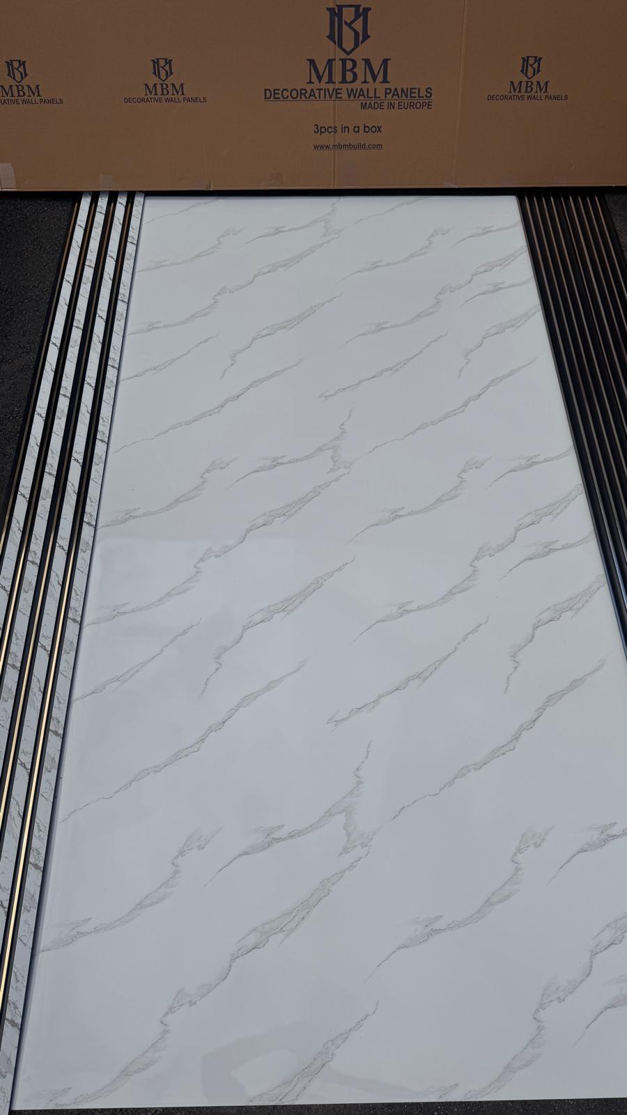 Limited Stock White Marble Look PVC Wall Panel – 4x8 ft UV Coated, Waterproof & Fire Rated (32 sq. ft) (Copy) (Copy)