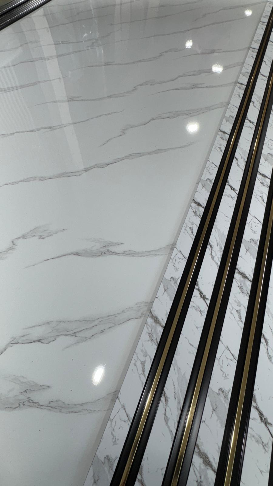 Limited Stock White Marble Look PVC Wall Panel – 4x8 ft UV Coated, Waterproof & Fire Rated (32 sq. ft) (Copy) (Copy)