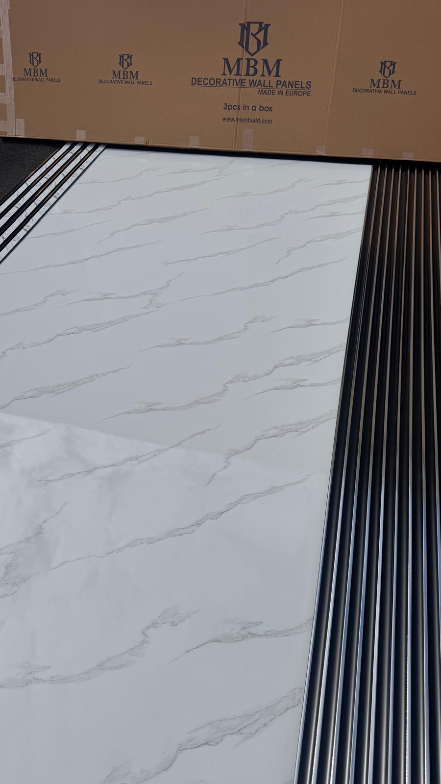 Limited Stock White Marble Look PVC Wall Panel – 4x8 ft UV Coated, Waterproof & Fire Rated (32 sq. ft) (Copy) (Copy)