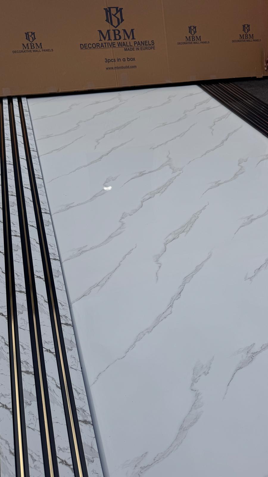 Limited Stock White Marble Look PVC Wall Panel – 4x8 ft UV Coated, Waterproof & Fire Rated (32 sq. ft) (Copy) (Copy)