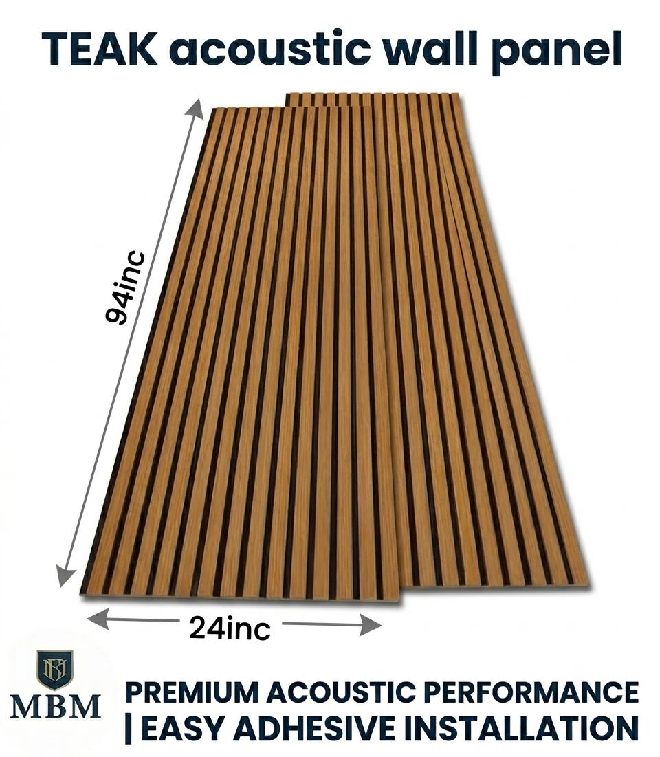 Teak Acoustic Wood Slat Wall Panel – Modern Decorative Acoustic Wall Panels (Copy)