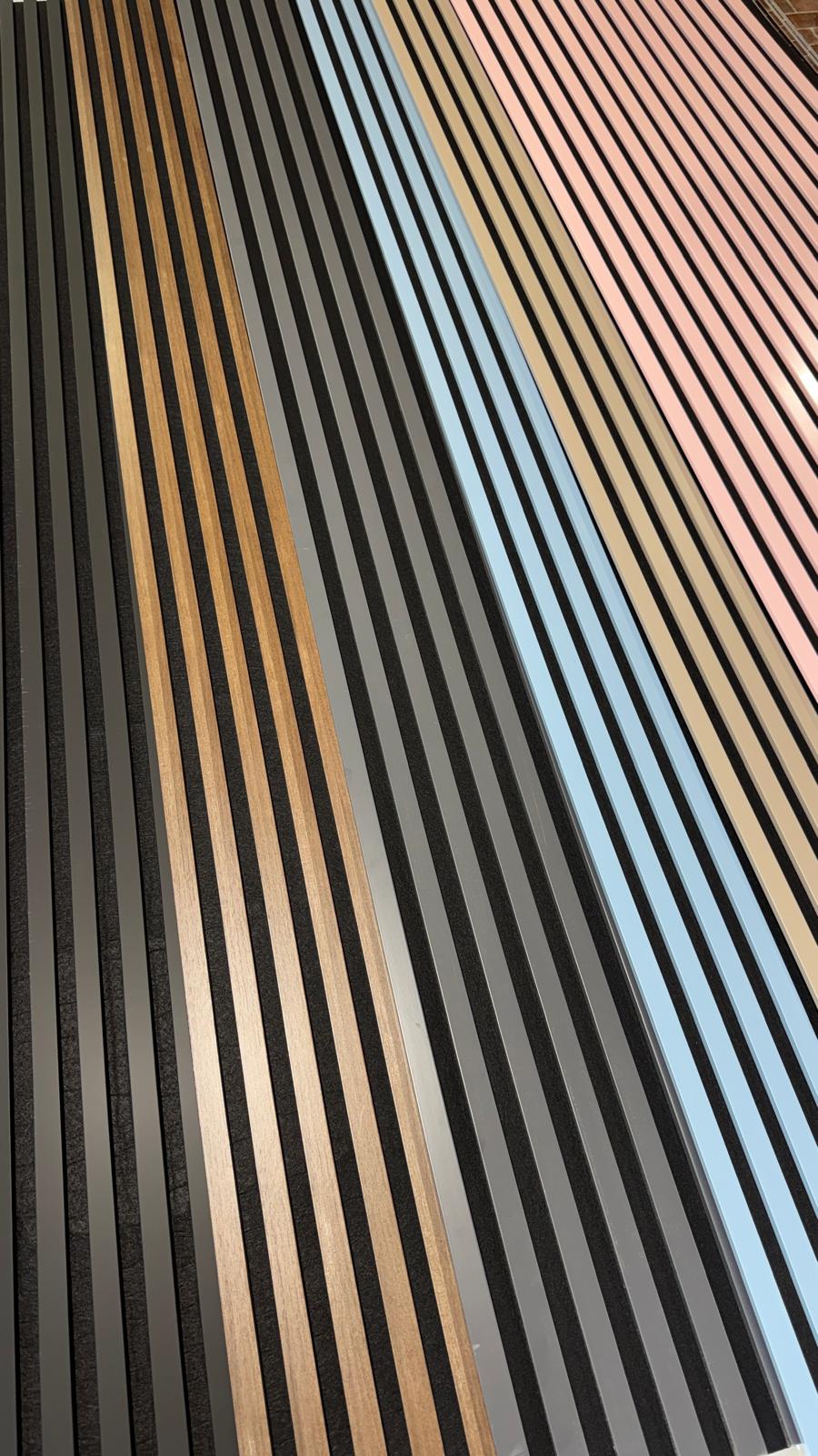 Walnut Acoustic Wood Slat Wall Panel – Modern Decorative Acoustic Wall Panels