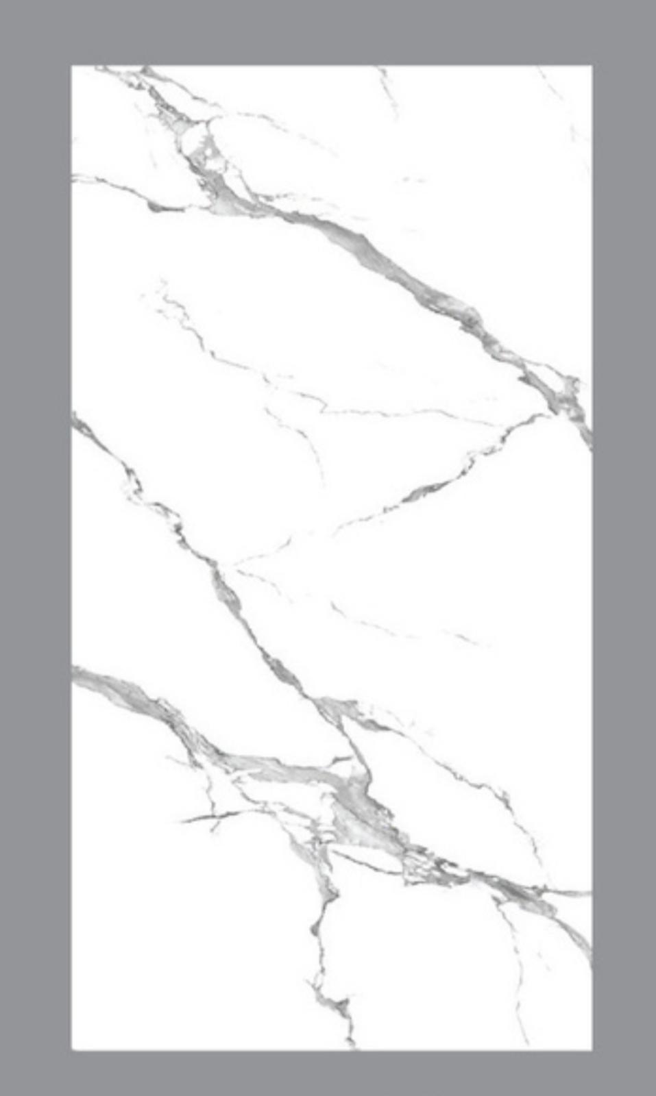 White Grey Elegant Marble Look PVC Wall Panel – 4x8 ft UV Coated, Waterproof & Fire Rated (32 sq. ft)