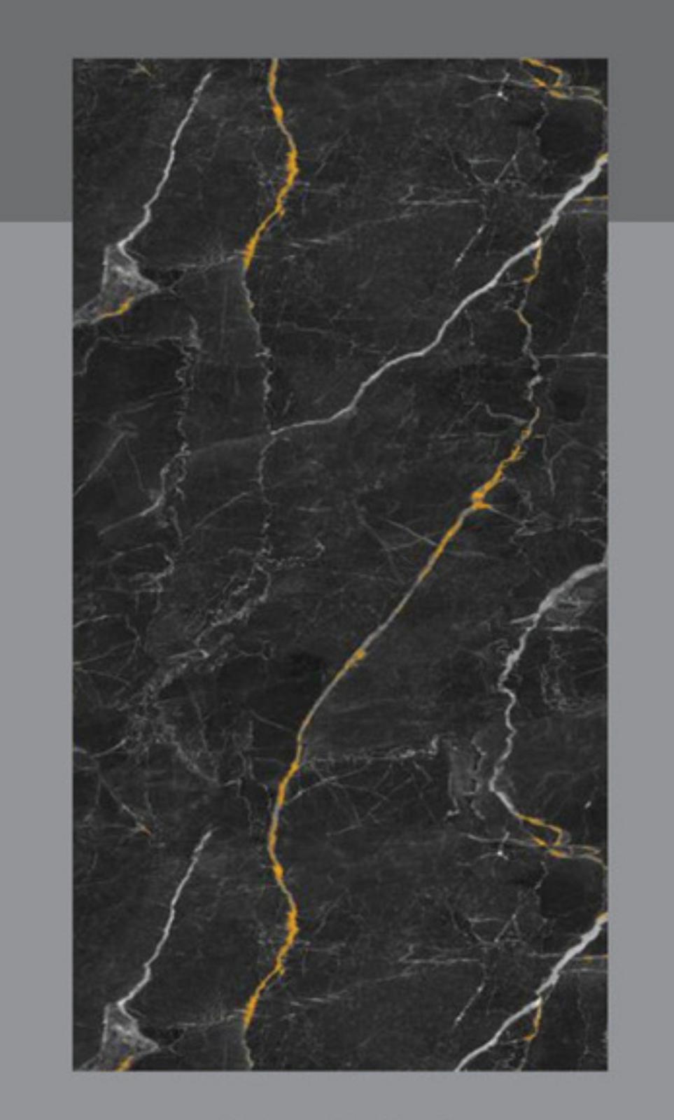 Gold Black Thunder Marble Look PVC Wall Panel – 4x8 ft UV Coated, Waterproof & Fire Rated (32 sq. ft)
