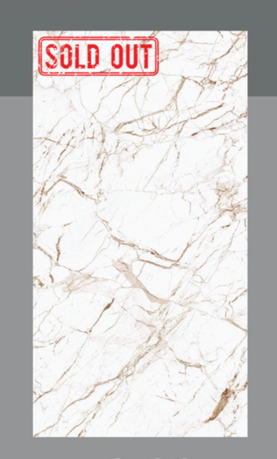 White Brown Cracks Marble Look PVC Wall Panel – 4x8 ft UV Coated, Waterproof & Fire Rated (32 sq. ft)